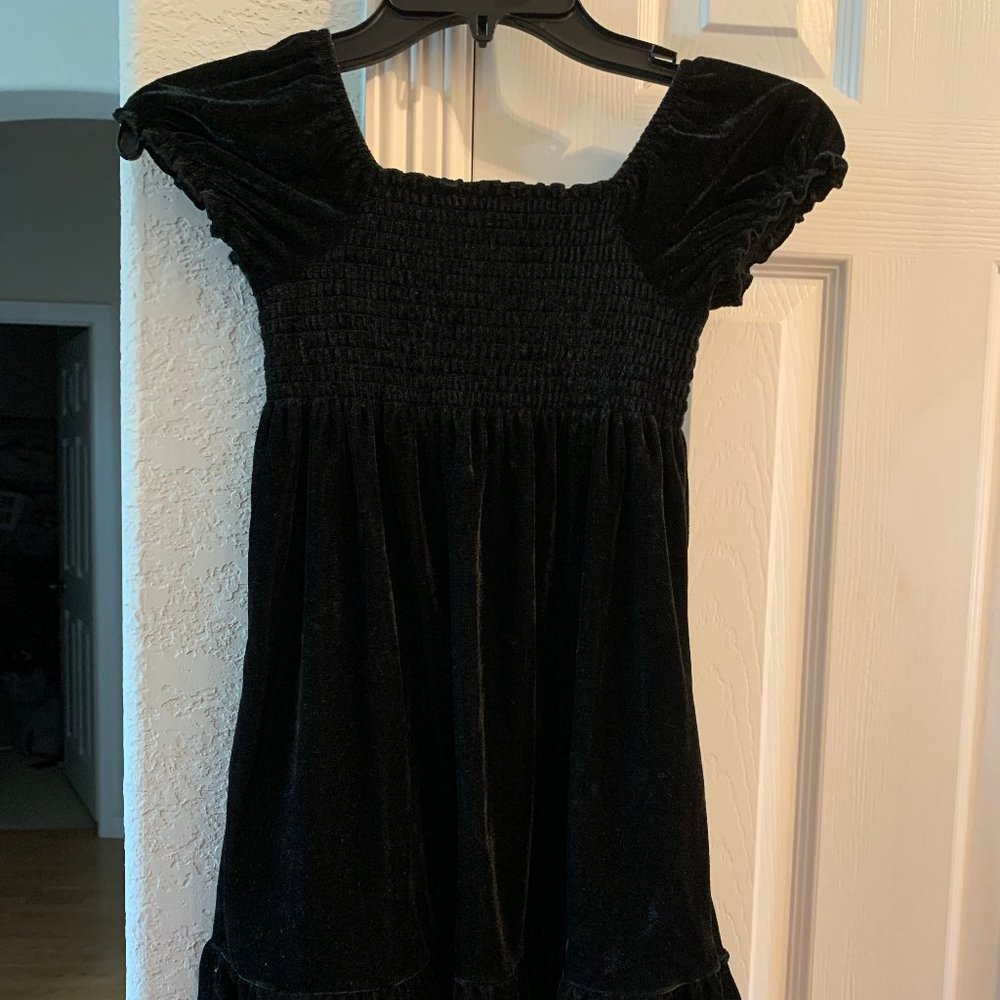 George Black Velvet Dress 7-8